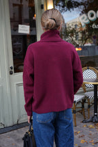 Timothée Turtleneck Sweater Burgundy