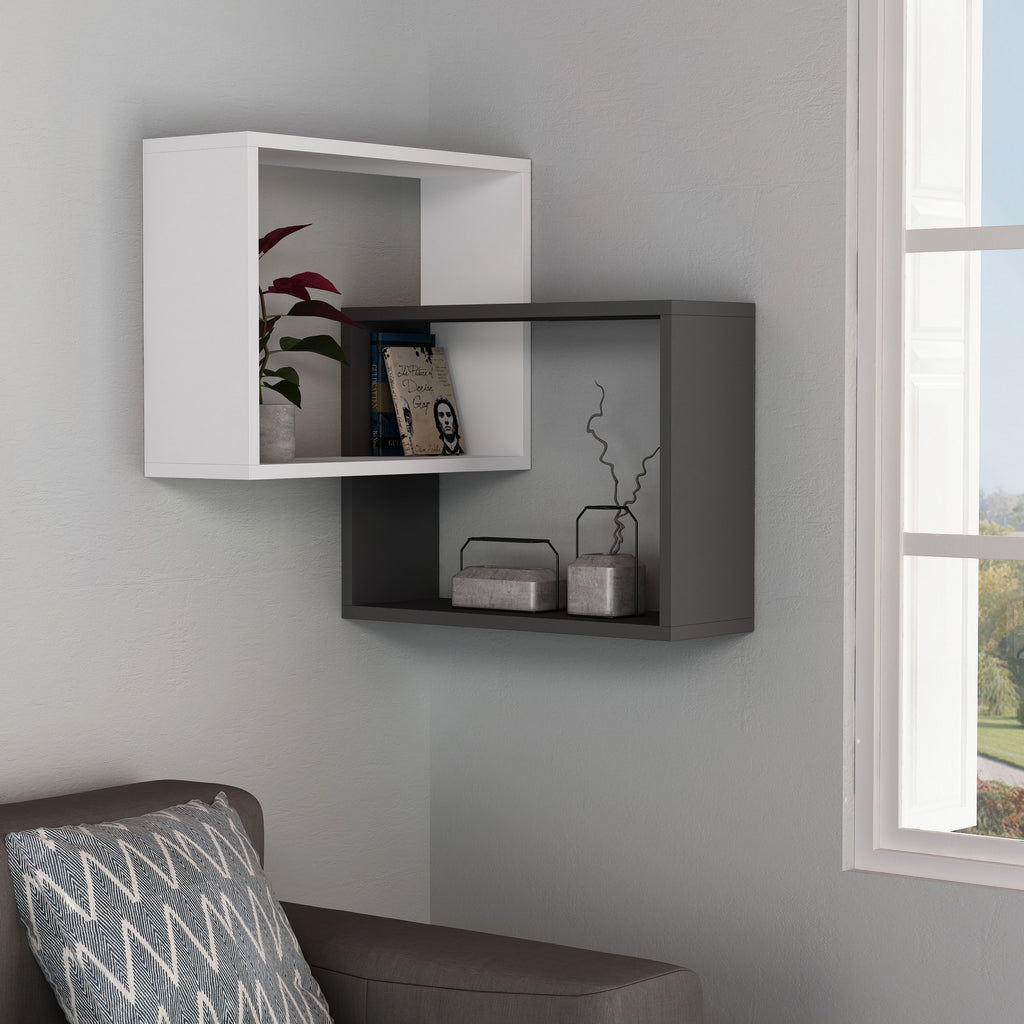 Ring - Wall Shelf - White/Anthracite