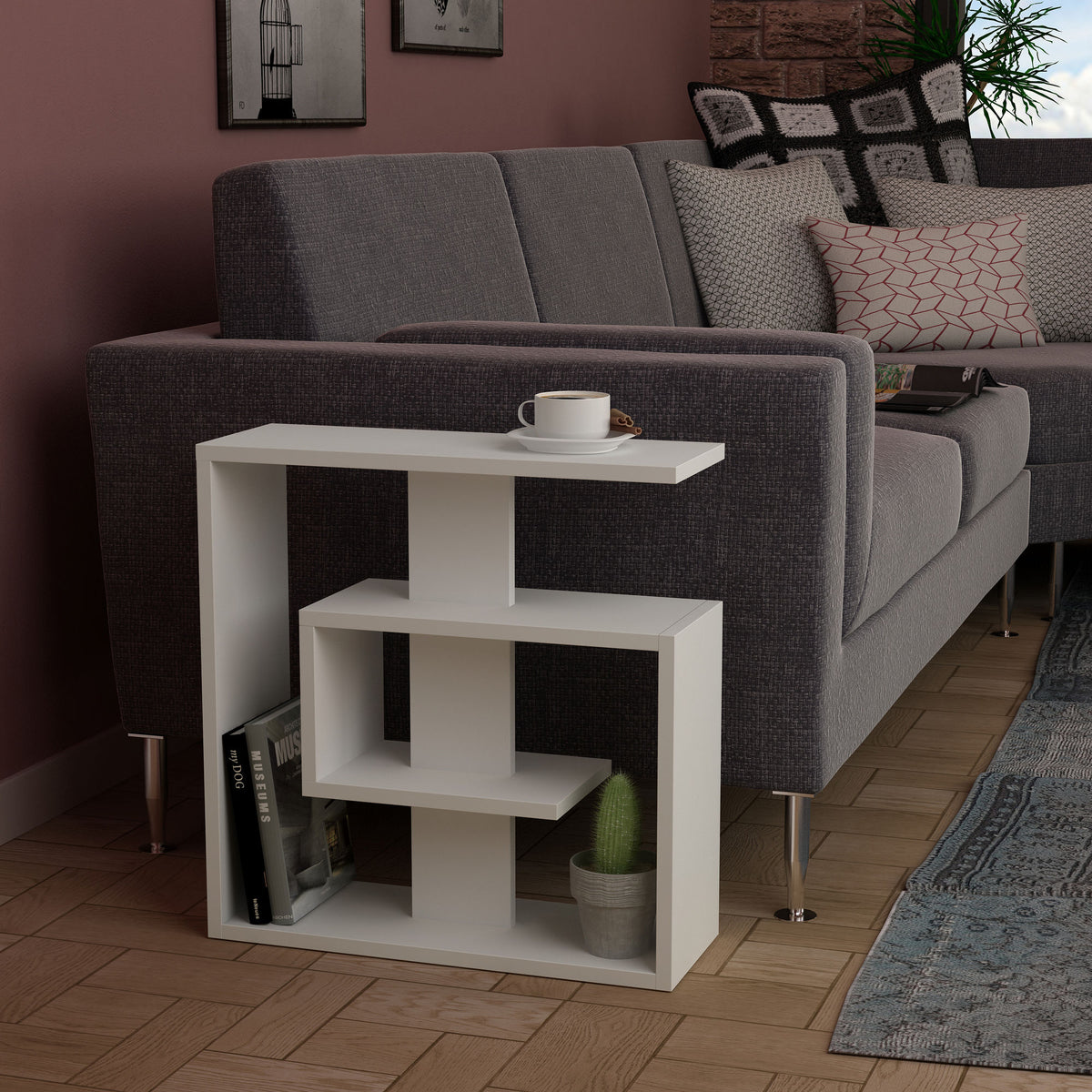 Saly - Side Table - White