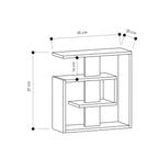 Saly - Side Table - Sonoma Oak/White