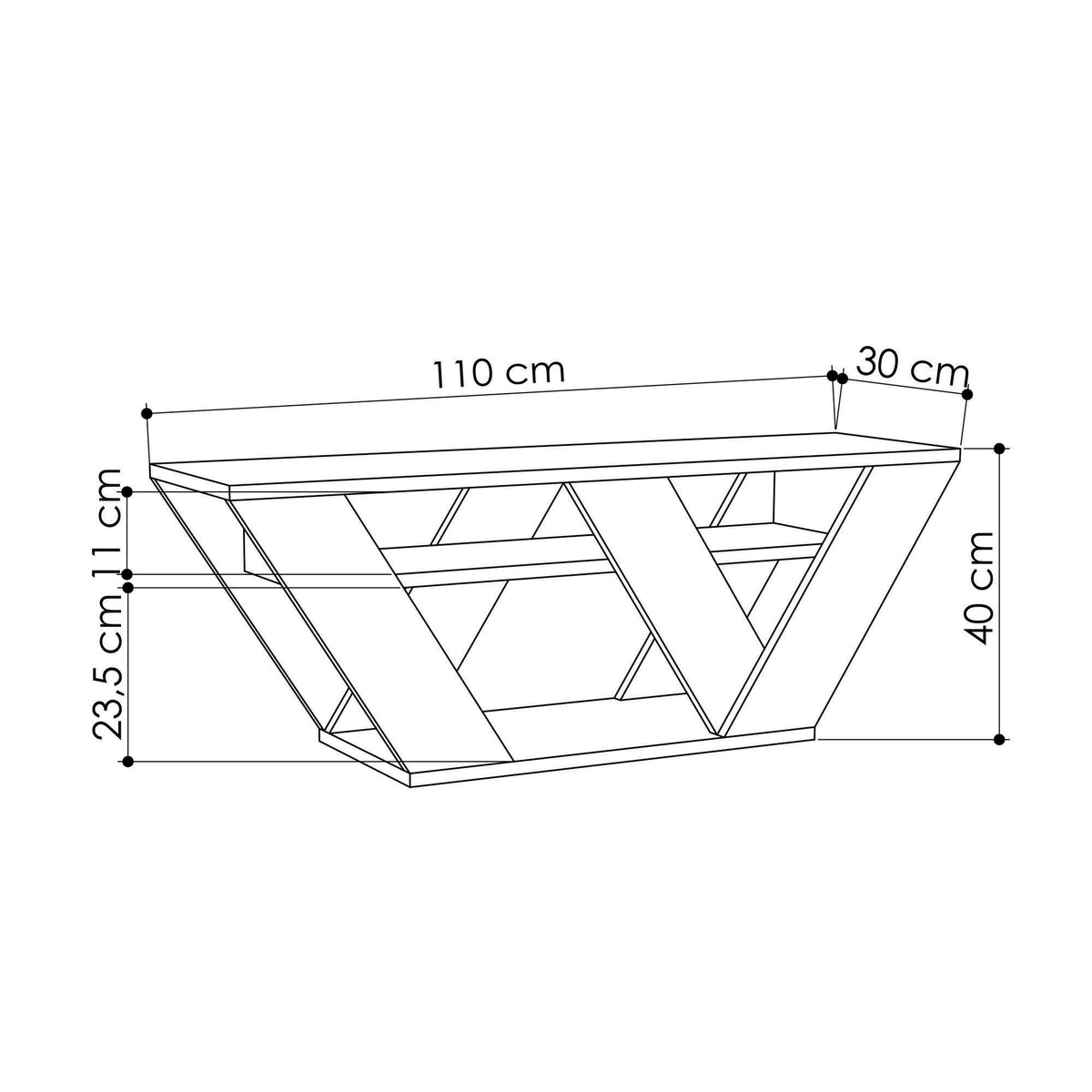 Pipralla - TV Stand - Anthracite