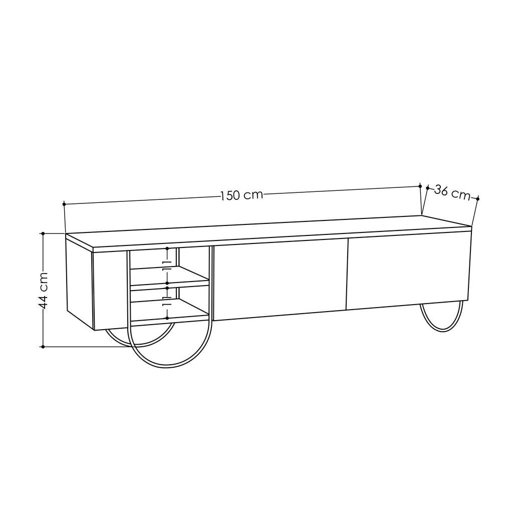 Norfolk TV Stand - TV Unit - White