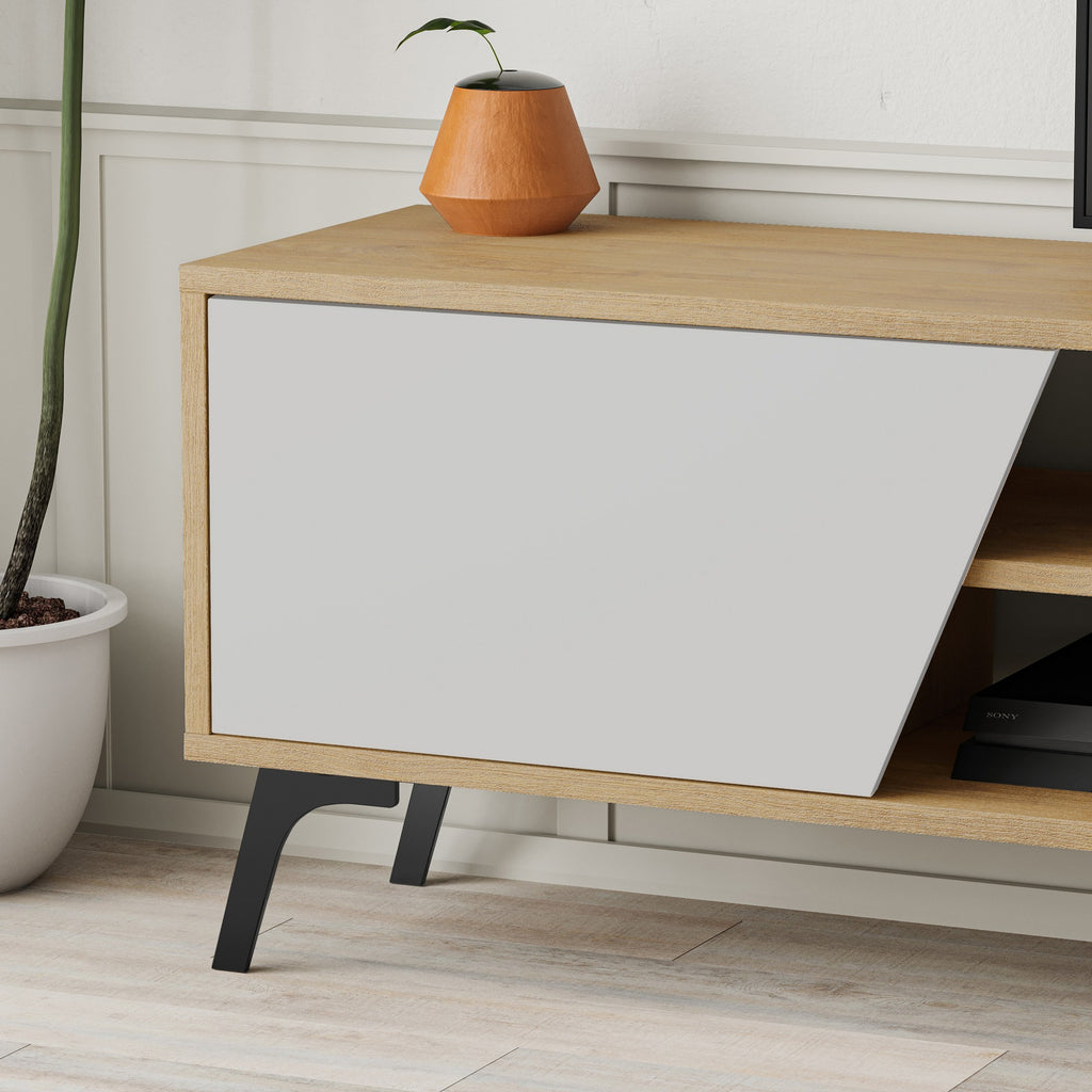 Fiona - TV Stand - Oak/White