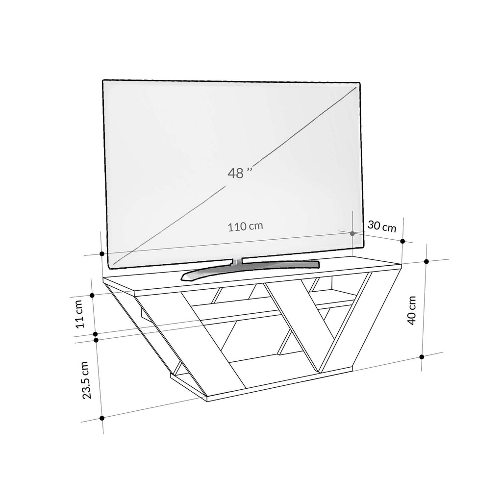 Pipralla - Mueble de TV - Mármol Carrara