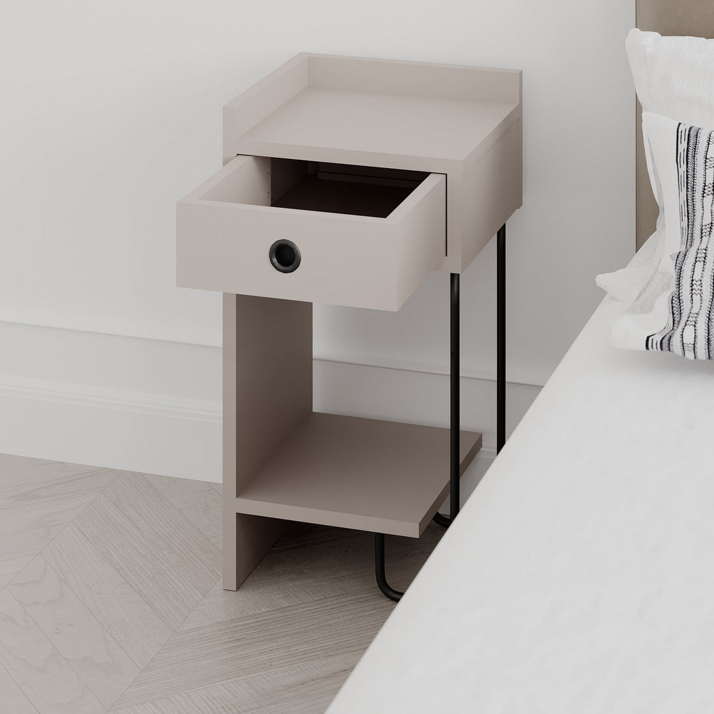 Sirius Left - Bedside Table - Mocha