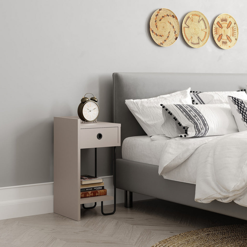 Sirius Left - Bedside Table - Mocha