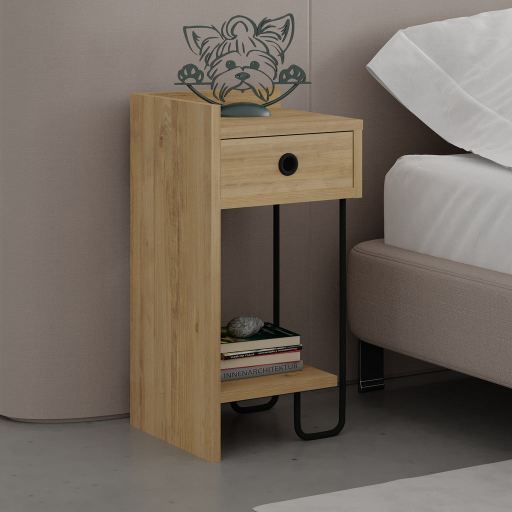Sirius Left - Nightstand - Oak V2