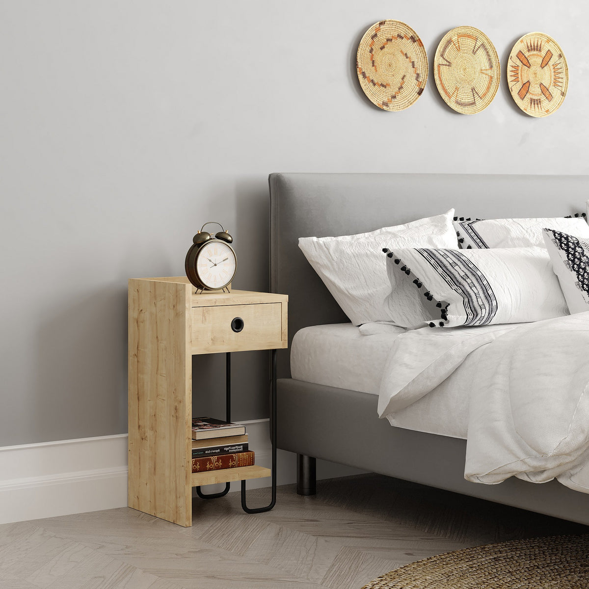 Sirius Left - Nightstand - Oak V2