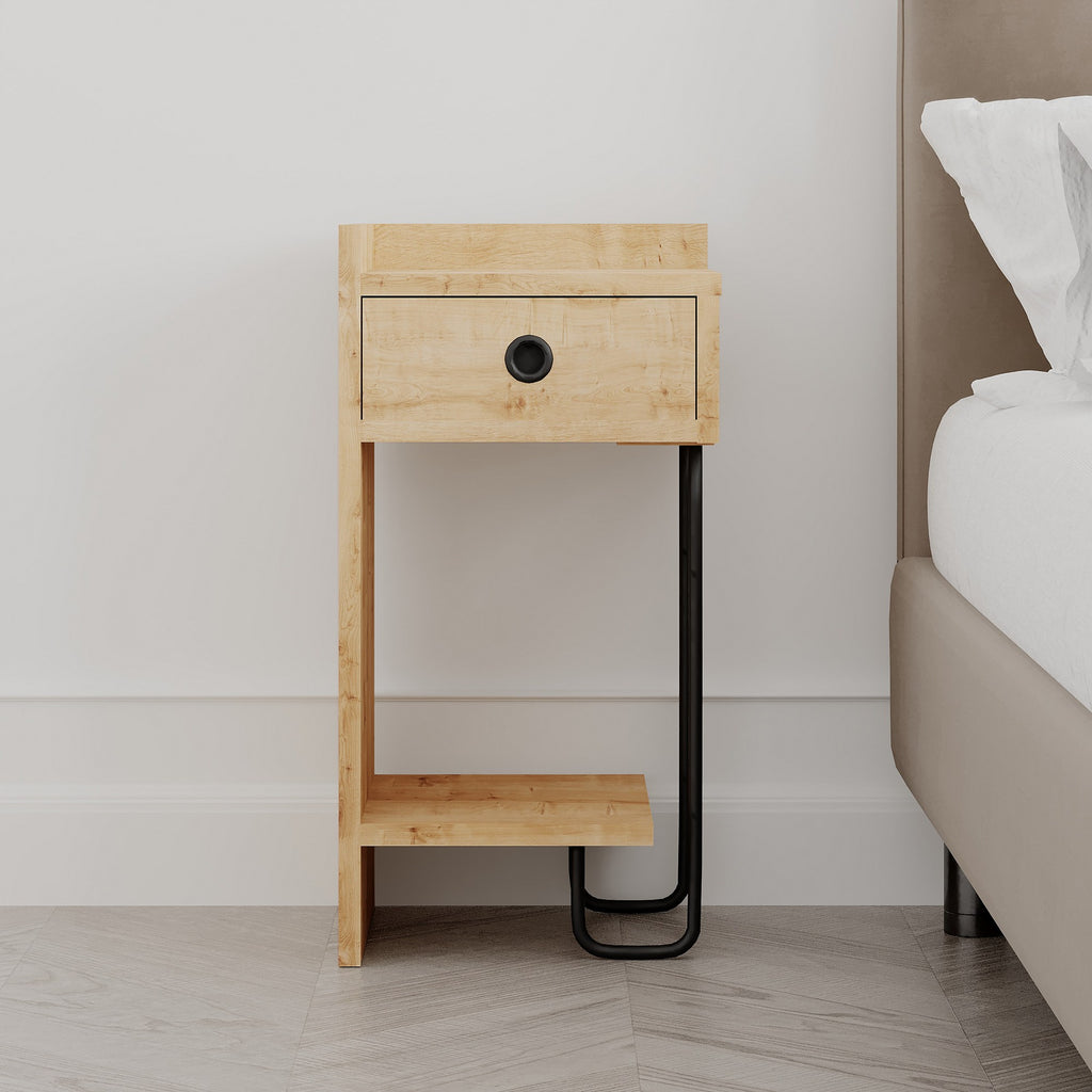 Sirius Left - Nightstand - Oak V2