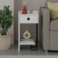 Sirius Left - Bedside Table - White V2