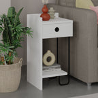 Sirius Left - Bedside Table - White V2