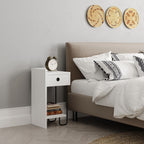 Sirius Left - Bedside Table - White V2