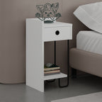 Sirius Left - Bedside Table - White V2