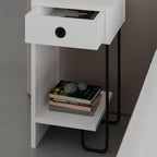 Sirius Left - Bedside Table - White V2