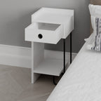 Sirius Left - Bedside Table - White V2