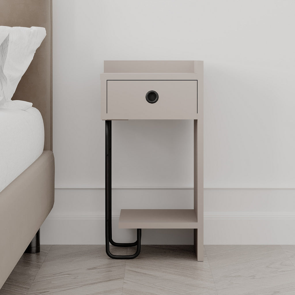 Sirius Right - Table de Chevet - Moka Clair