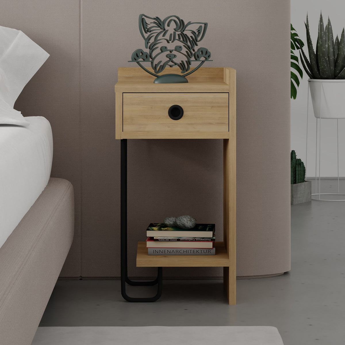 Sirius Right - Mesita de Noche - Oak