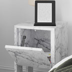 Ema - Bedside Table - Carrara Marble