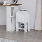 Ema - Bedside Table - Carrara Marble