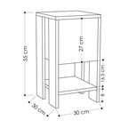 Ema - Bedside Table - Travertine