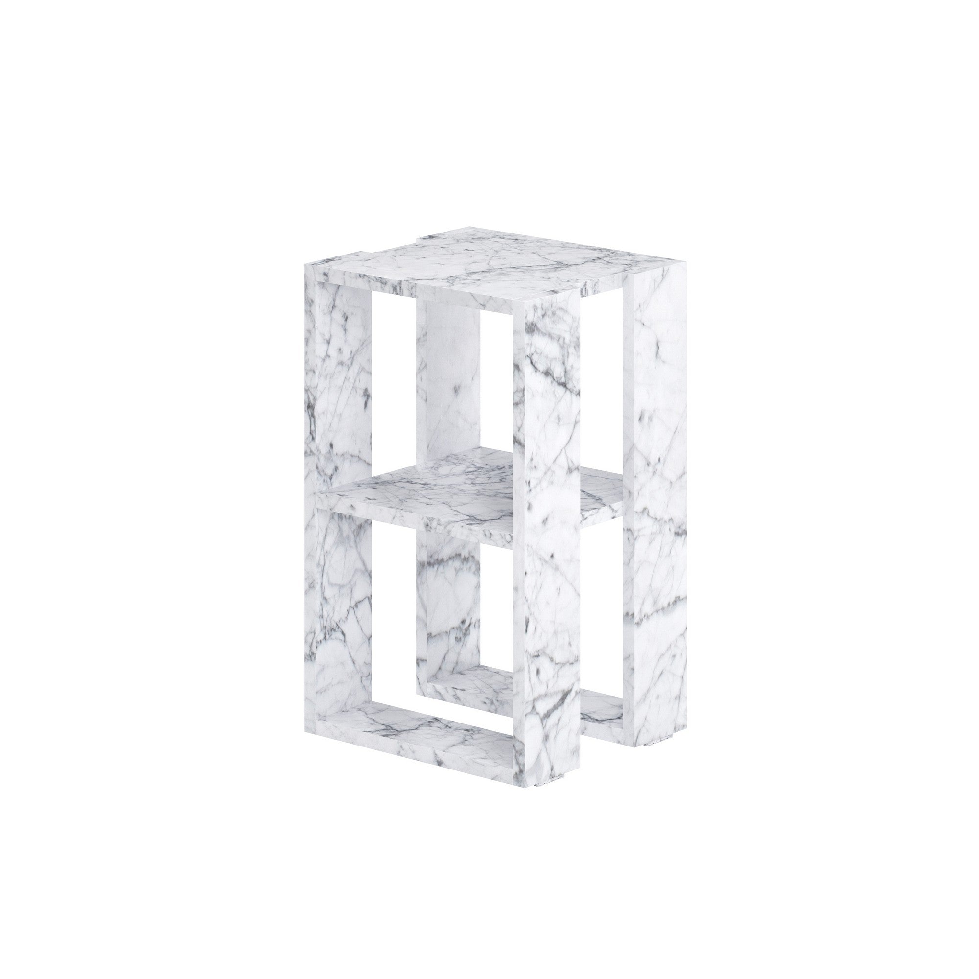 Lonie - Table de Chevet - Marbre Carrara