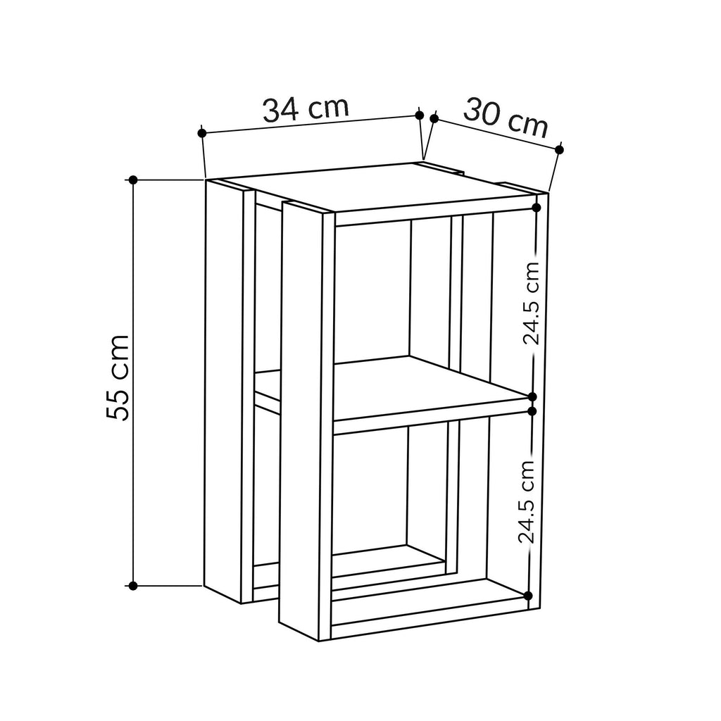 Lonie - Table de Chevet - Marbre Carrara