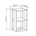 Lonie - Table de Chevet - Marbre Carrara