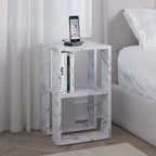 Lonie - Table de Chevet - Marbre Carrara