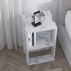 Lonie - Table de Chevet - Marbre Carrara