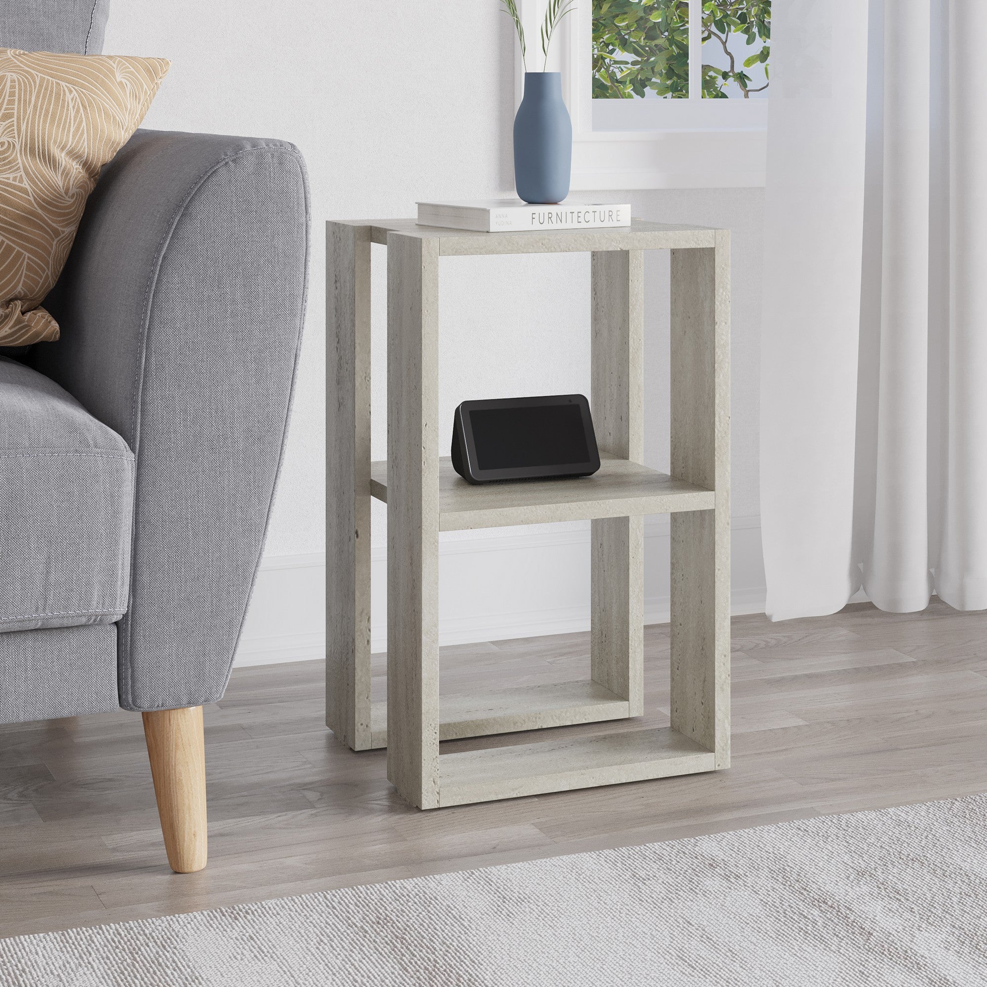 Lonie - Bedside Table - Travertine
