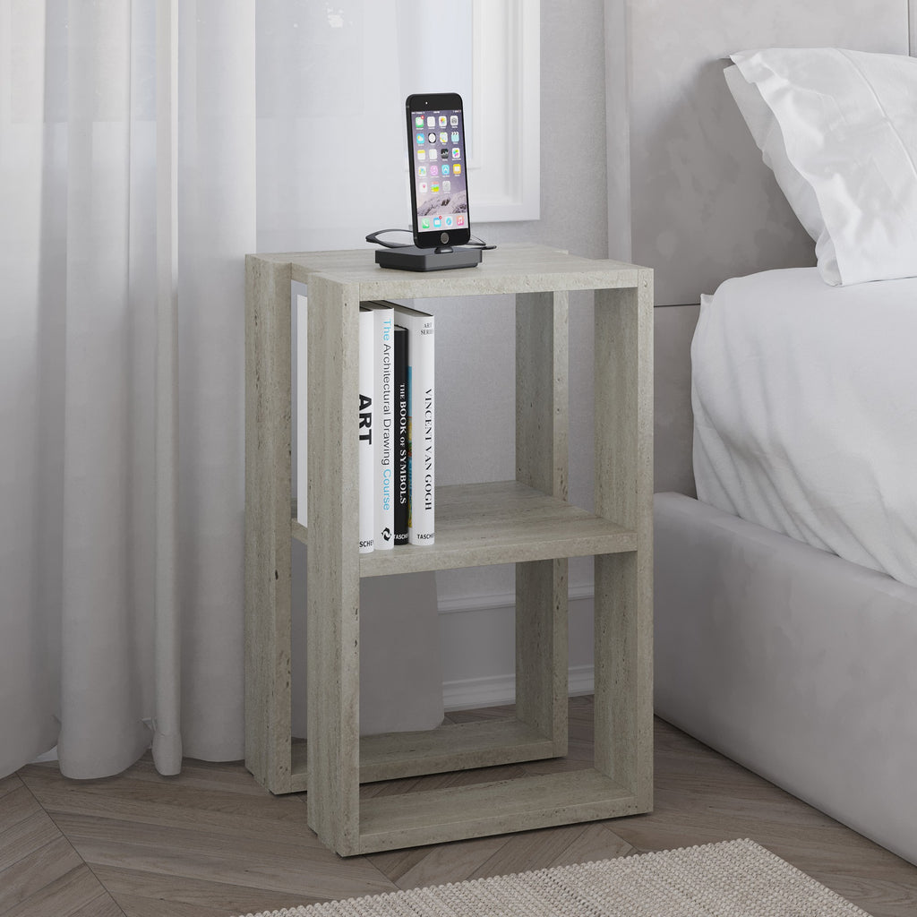 Lonie - Bedside Table - Travertine