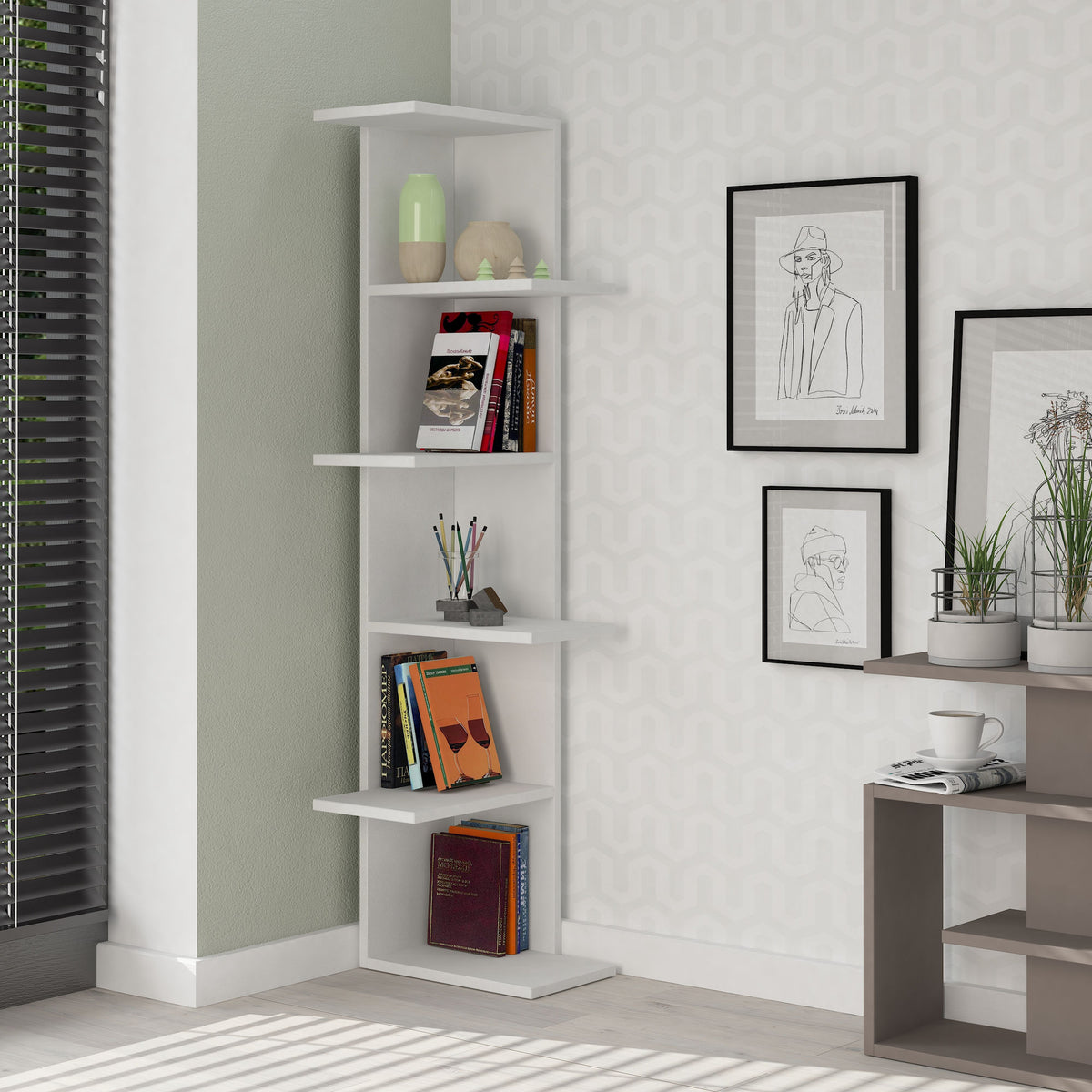 Saso - Bookcase - White