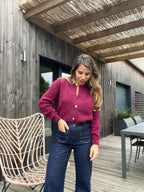 Léonie burgundy wool knit