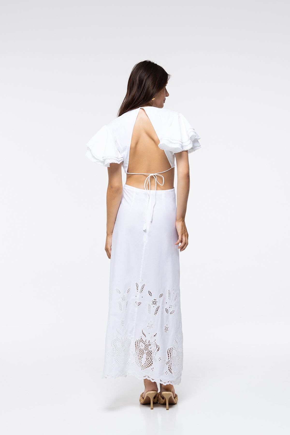 Margaux Dress - White Embroidery