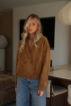 Veste Suédée Charly - Camel