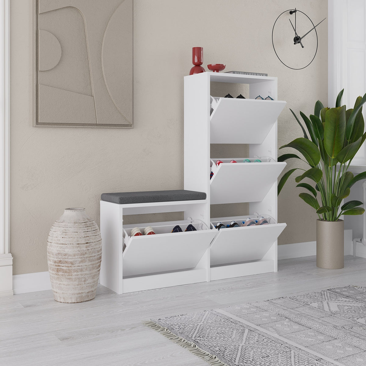 Dude - Shoe Cabinet - White