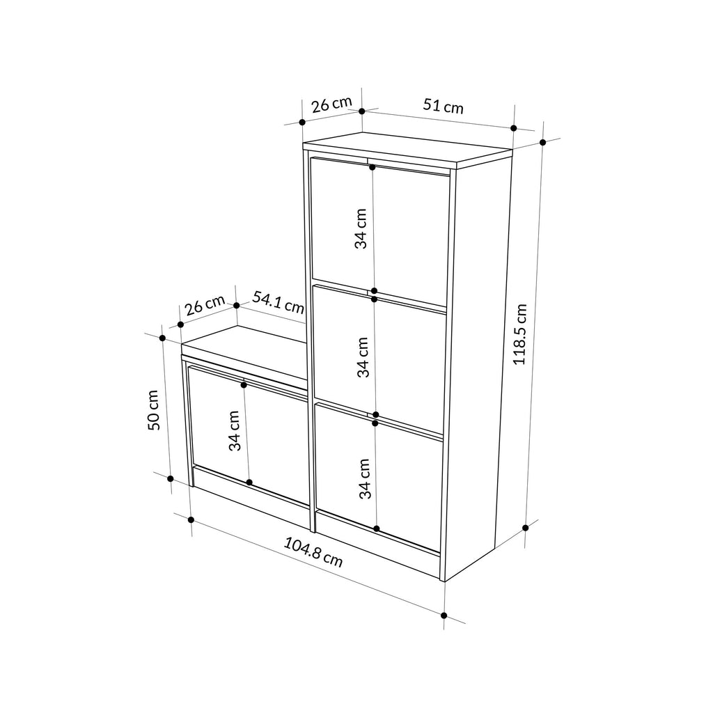 Dude - Shoe Cabinet - Grey