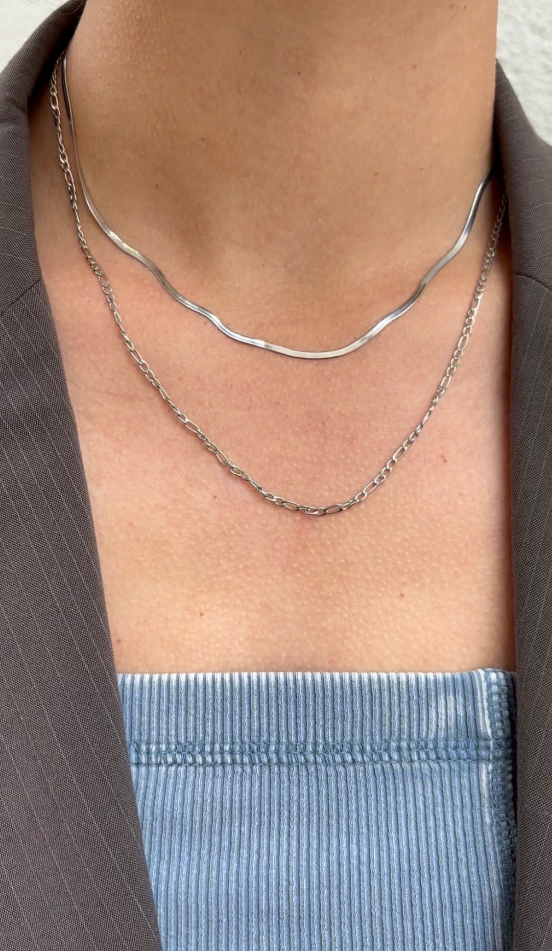 Flat X Link Necklace