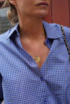 Adèle Carreaux Bleu Shirt