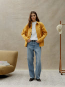 Veste brodée unisexe LIBERTÉ terre jaune