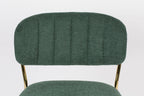 Jolien - Tabouret De Bar & De Comptoir - Tissu - Doré/Vert Foncé