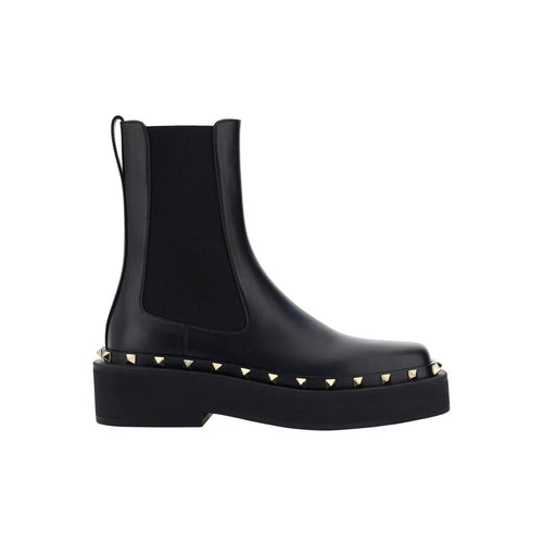 Bottes Valentino Garavani Rockstud M-Way Ankle - Black - Femme