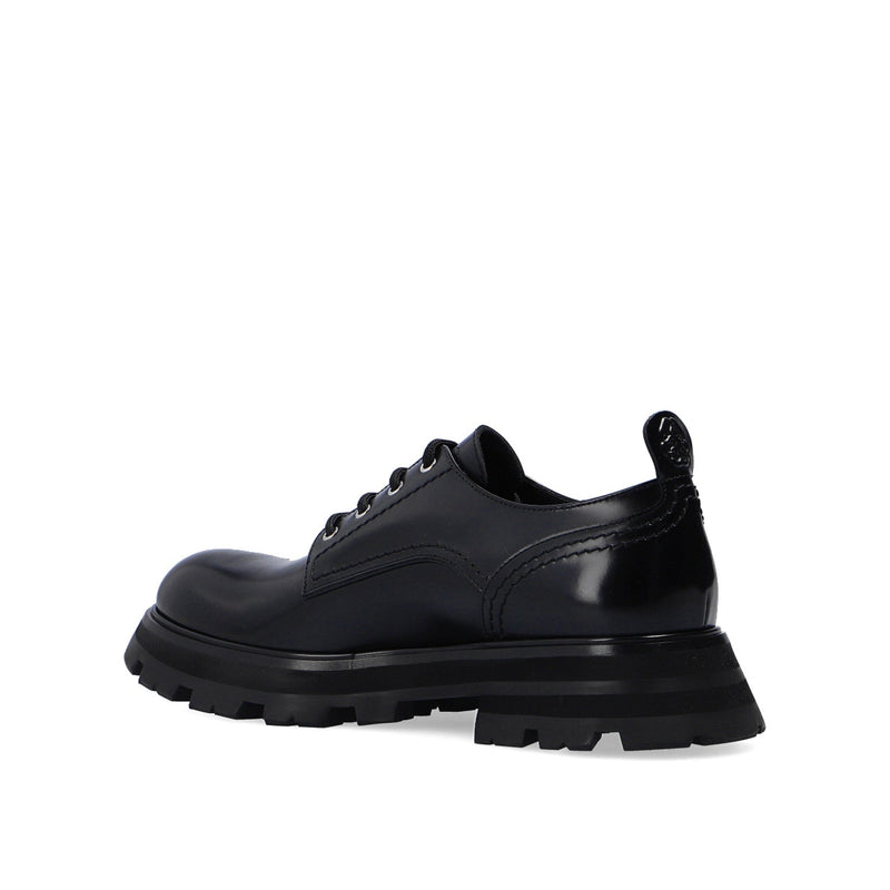 Derbies - Alexander Mcqueen Leather Lace-Up - Black