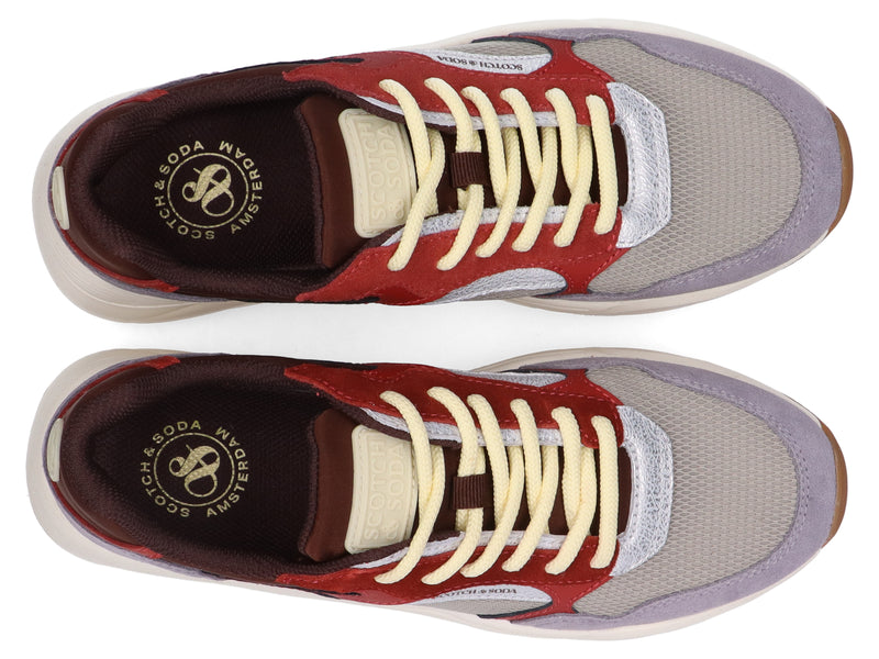 Celest - Baskets - Gris-Bordeaux