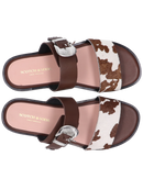 Nancy - Sandales - Vache marron blanc
