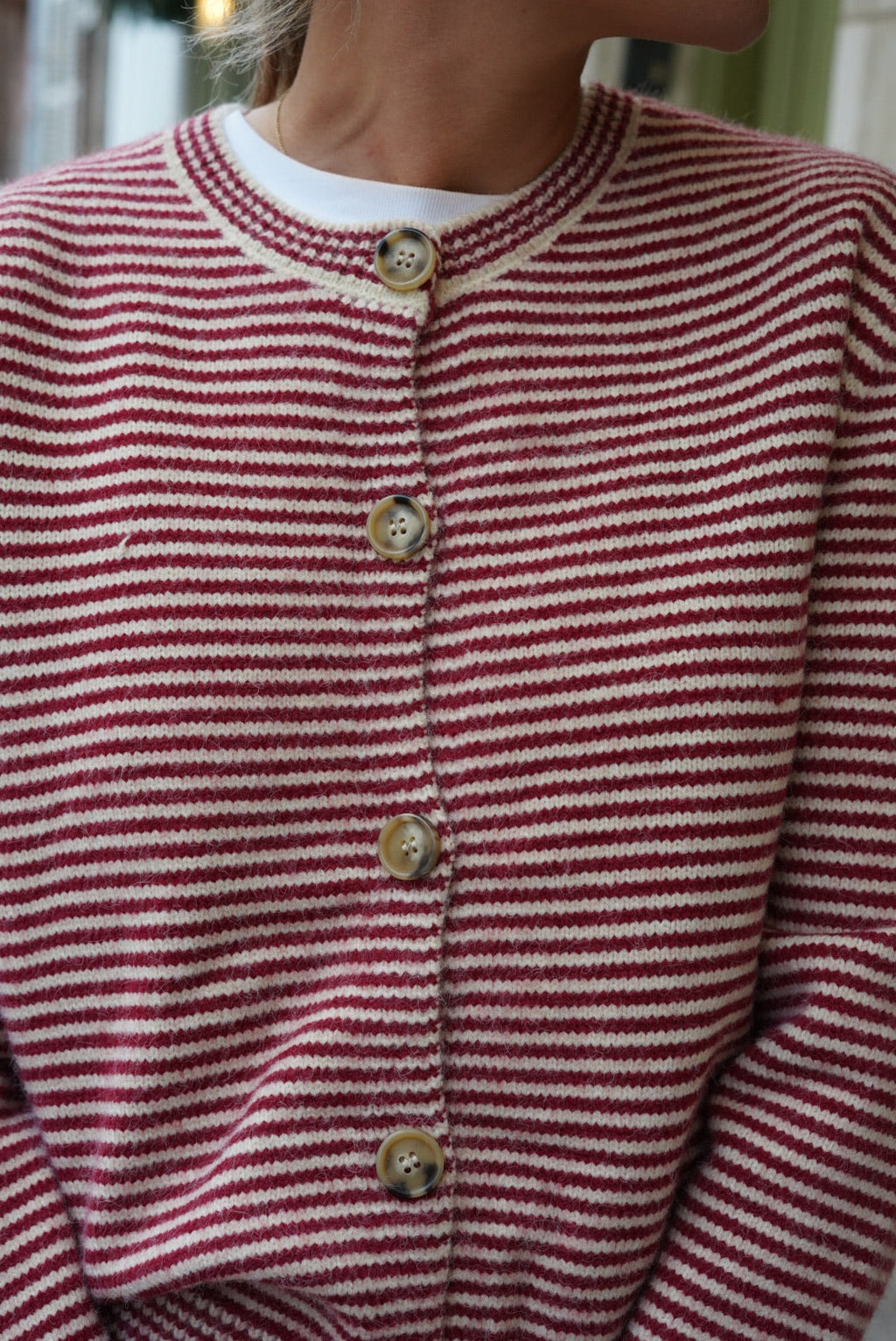 Red/Ecru Striped Clément Vest