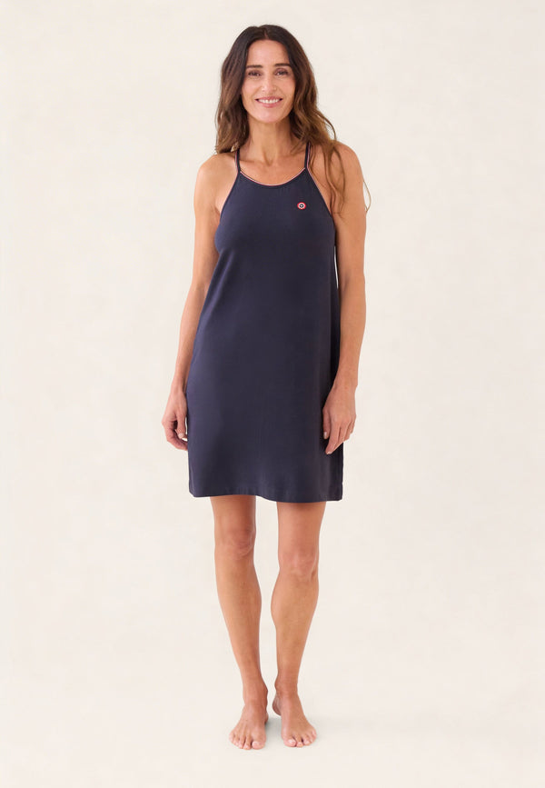 Katoenen Babydoll Capricieuse - Marineblauw
