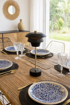 Moxy - Lámpara De Sobremesa Design Recargable - Negro Y Dorado