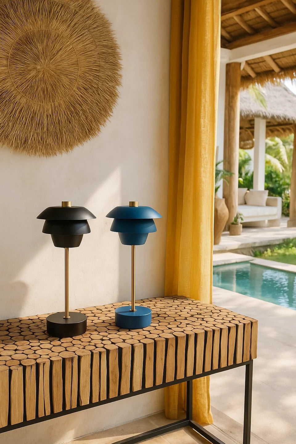 Moxy - Lámpara De Sobremesa Design Recargable - Negro Y Dorado