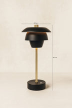 Moxy - Lampe A Poser Design Rechargeable - Noir Et Doré